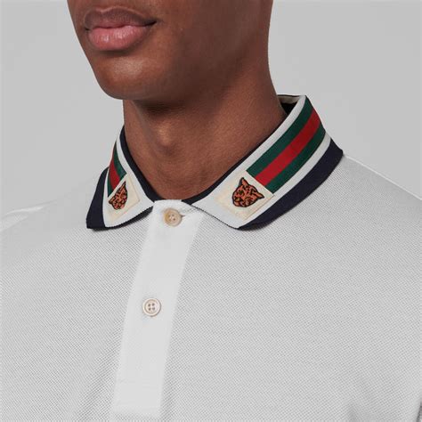 gucci white polo tiger|authentic gucci polo shirts.